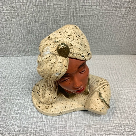 Vintage 1954 Universal Statuary Corp Bookend Man with Turban Chalk ware - Picture 4 of 13